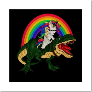 T Rex Unicorn Lover, Unicorn dinosaur Posters and Art